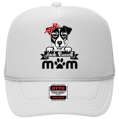 Jack Russell Terrier Mom Mother's Day Gift Dog Lover High Crown Mesh Back Trucker Hat