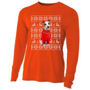 Jack Russell Terrier Ugly Sweater Christmas Meaningful Gift Funny Dog Gift Cooling Performance Long Sleeve Crew