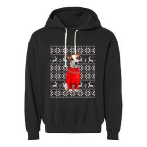 Jack Russell Terrier Ugly Sweater Christmas Meaningful Gift Funny Dog Gift Garment-Dyed Fleece Hoodie