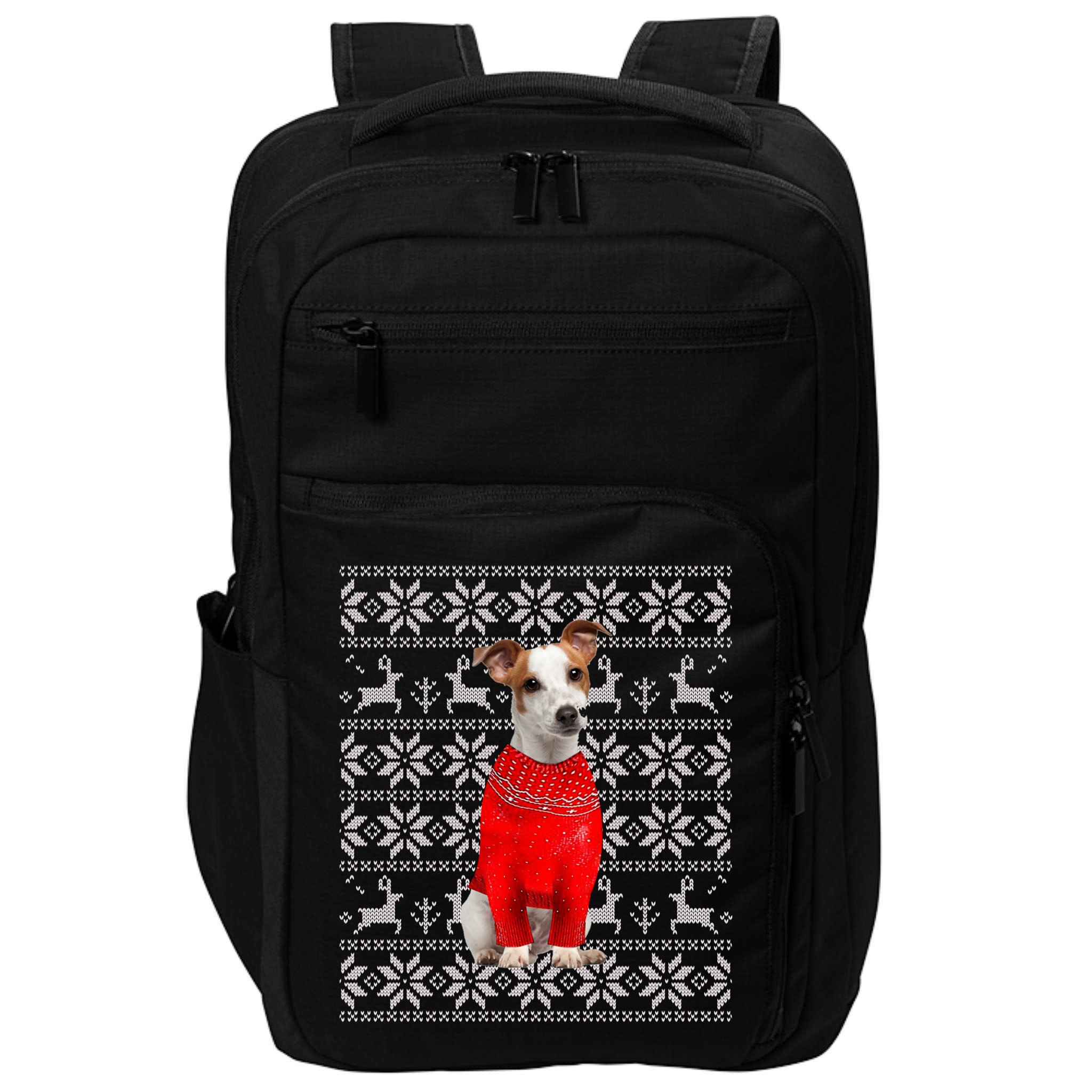 Jack Russell Terrier Ugly Sweater Christmas Meaningful Gift Funny Dog Gift Impact Tech Backpack