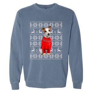 Jack Russell Terrier Ugly Sweater Christmas Meaningful Gift Funny Dog Gift Garment-Dyed Sweatshirt