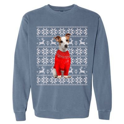 Jack Russell Terrier Ugly Sweater Christmas Meaningful Gift Funny Dog Gift Garment-Dyed Sweatshirt