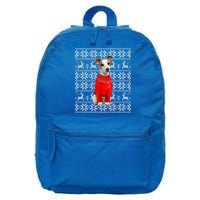 Jack Russell Terrier Ugly Sweater Christmas Meaningful Gift Funny Dog Gift 16 in Basic Backpack