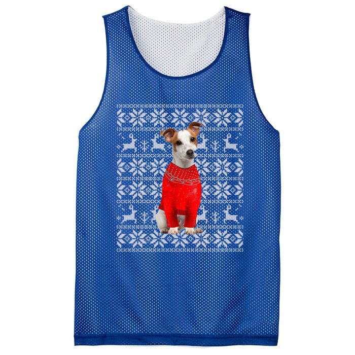 Jack Russell Terrier Ugly Sweater Christmas Meaningful Gift Funny Dog Gift Mesh Reversible Basketball Jersey Tank