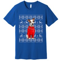 Jack Russell Terrier Ugly Sweater Christmas Meaningful Gift Funny Dog Gift Premium T-Shirt