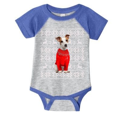 Jack Russell Terrier Ugly Sweater Christmas Meaningful Gift Funny Dog Gift Infant Baby Jersey Bodysuit