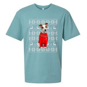 Jack Russell Terrier Ugly Sweater Christmas Meaningful Gift Funny Dog Gift Sueded Cloud Jersey T-Shirt