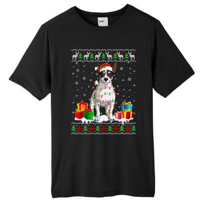 Jack Russell Terrier Dog Ugly Christmas Santa Hat Xmas Dog Gift Tall Fusion ChromaSoft Performance T-Shirt