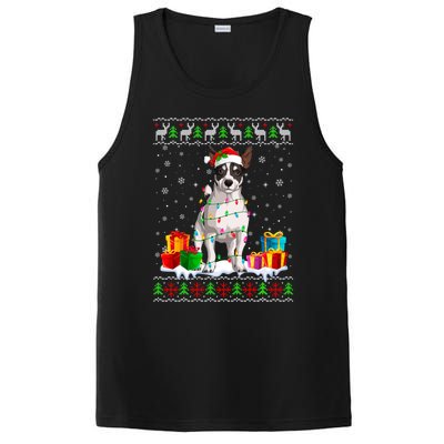 Jack Russell Terrier Dog Ugly Christmas Santa Hat Xmas Dog Gift PosiCharge Competitor Tank