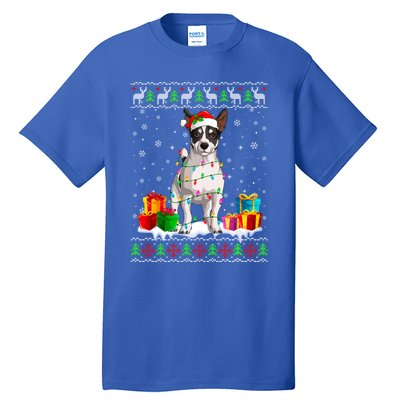 Jack Russell Terrier Dog Ugly Christmas Santa Hat Xmas Dog Gift Tall T-Shirt