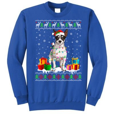 Jack Russell Terrier Dog Ugly Christmas Santa Hat Xmas Dog Gift Tall Sweatshirt