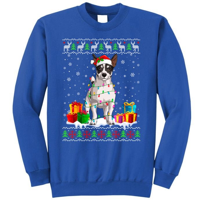 Jack Russell Terrier Dog Ugly Christmas Santa Hat Xmas Dog Gift Tall Sweatshirt