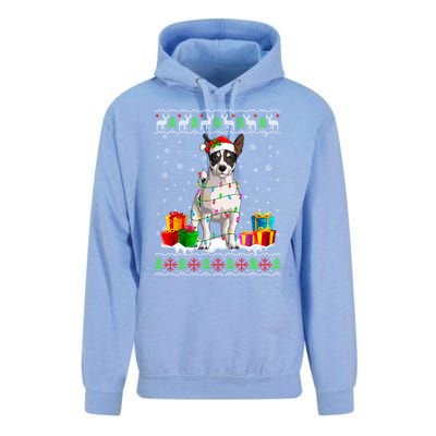 Jack Russell Terrier Dog Ugly Christmas Santa Hat Xmas Dog Gift Unisex Surf Hoodie