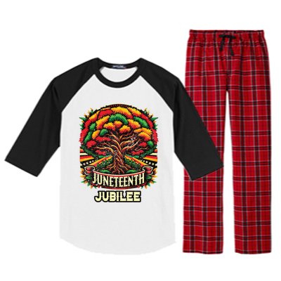 Junenth Root Tree 1865 Black History Vintage Retro Cool Gift Raglan Sleeve Pajama Set