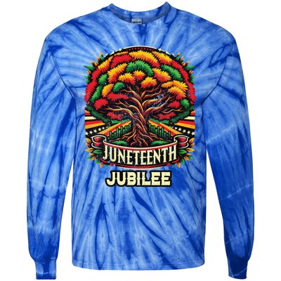 Junenth Root Tree 1865 Black History Vintage Retro Cool Gift Tie-Dye Long Sleeve Shirt