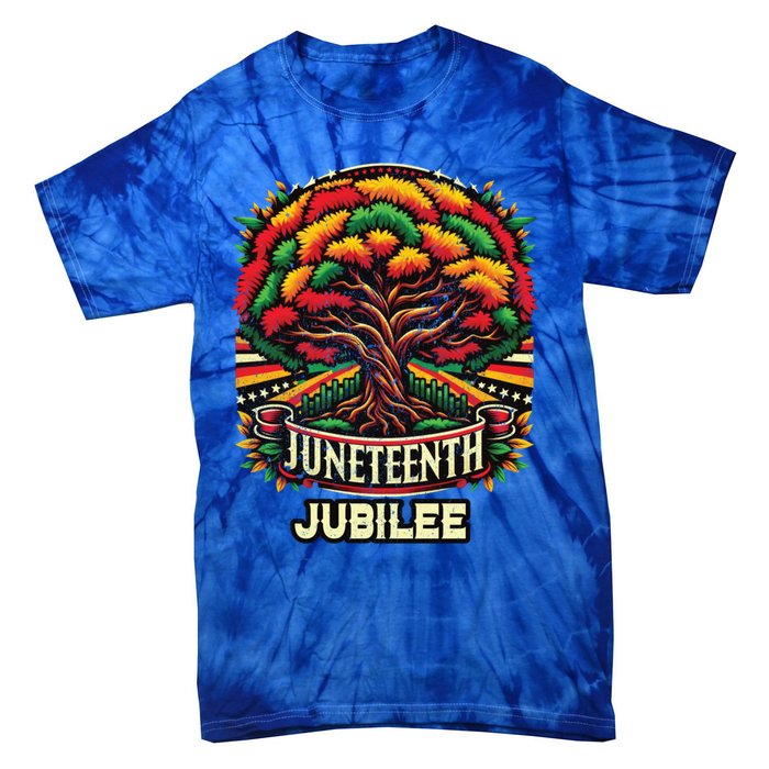 Junenth Root Tree 1865 Black History Vintage Retro Cool Gift Tie-Dye T-Shirt