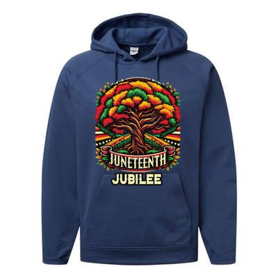 Junenth Root Tree 1865 Black History Vintage Retro Cool Gift Performance Fleece Hoodie