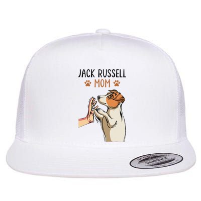 Jack Russell Terrier Mom Cute Dog Mama Flat Bill Trucker Hat