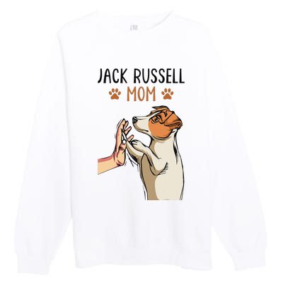 Jack Russell Terrier Mom Cute Dog Mama Premium Crewneck Sweatshirt