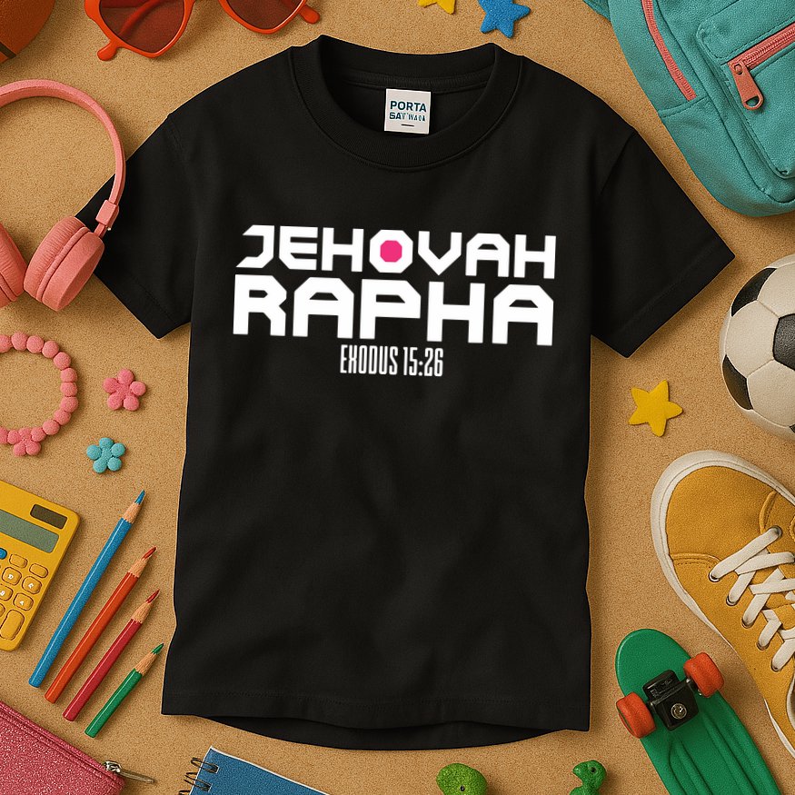 Jehovah Rapha The God Who Heals Exodus 1526 Christian Kids T-Shirt