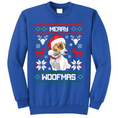 Jack Russell Terrier Gift For Merry Christmas Woofmas Jrt Gift Sweatshirt