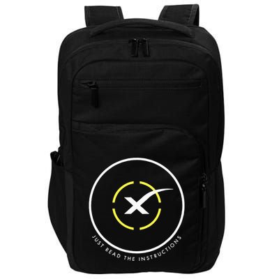 Just Read The Instructions Space Drone Ship With White X Impact Tech Backpack