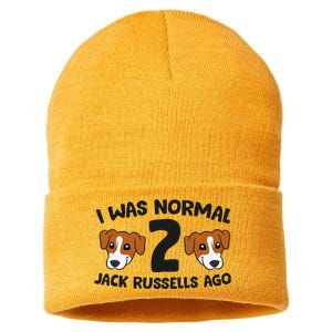 Jack Russell Terrier Owner I Was Normal 2 Jack Russells Ago Sustainable Knit Beanie