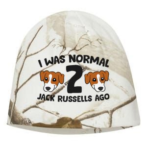 Jack Russell Terrier Owner I Was Normal 2 Jack Russells Ago Kati - Camo Knit Beanie