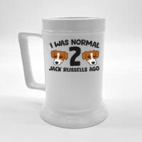 Jack Russell Terrier Owner I Was Normal 2 Jack Russells Ago Beer Stein