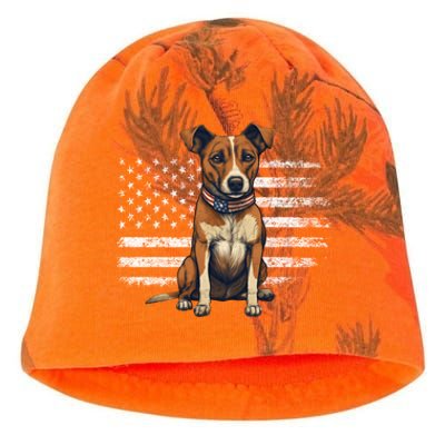 Jack Russell Terrier Dad Mom Dog Lover Usa Flag 4th Of July Cool Gift Kati - Camo Knit Beanie