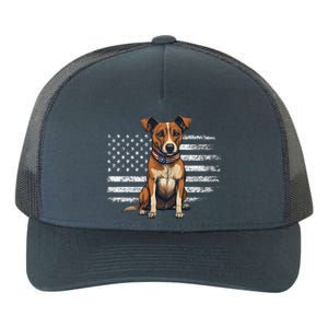 Jack Russell Terrier Dad Mom Dog Lover Usa Flag 4th Of July Cool Gift Yupoong Adult 5-Panel Trucker Hat