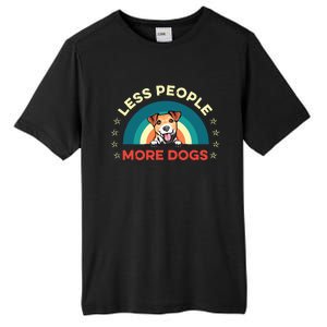 Jack Russell Terrier Dog Less People More Dogs Fathers Day Tall Fusion ChromaSoft Performance T-Shirt