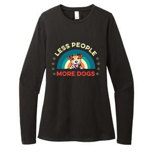 Jack Russell Terrier Dog Less People More Dogs Fathers Day Womens CVC Long Sleeve Shirt