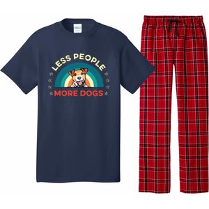 Jack Russell Terrier Dog Less People More Dogs Fathers Day Pajama Set