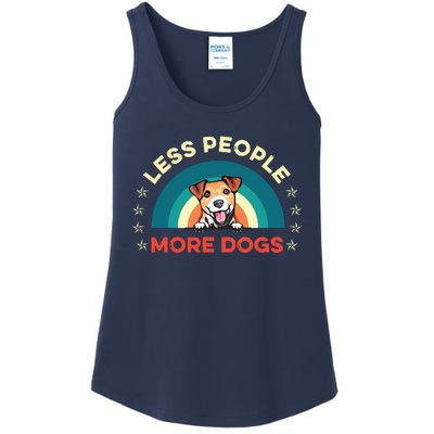 Jack Russell Terrier Dog Less People More Dogs Fathers Day Ladies Essential Tank