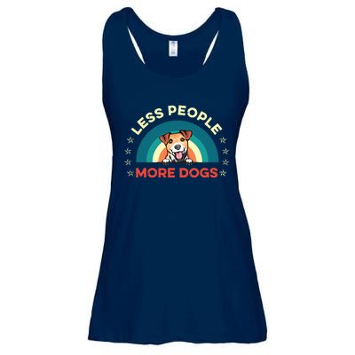 Jack Russell Terrier Dog Less People More Dogs Fathers Day Ladies Essential Flowy Tank