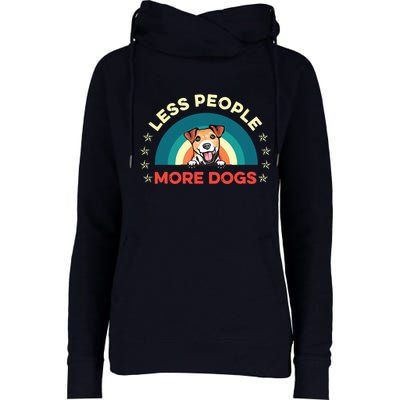 Jack Russell Terrier Dog Less People More Dogs Fathers Day Womens Funnel Neck Pullover Hood