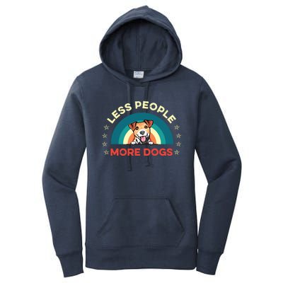 Jack Russell Terrier Dog Less People More Dogs Fathers Day Women's Pullover Hoodie