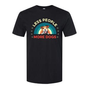 Jack Russell Terrier Dog Less People More Dogs Fathers Day Softstyle CVC T-Shirt