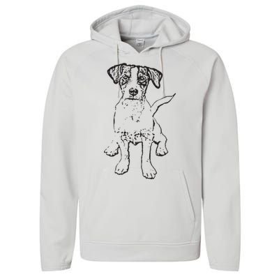 Jack Russell Terrier Gift For Dog Mom Dad Performance Fleece Hoodie