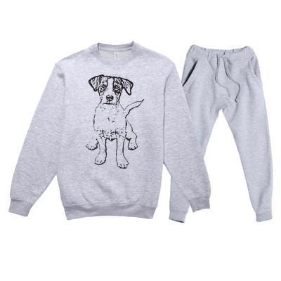 Jack Russell Terrier Gift For Dog Mom Dad Premium Crewneck Sweatsuit Set