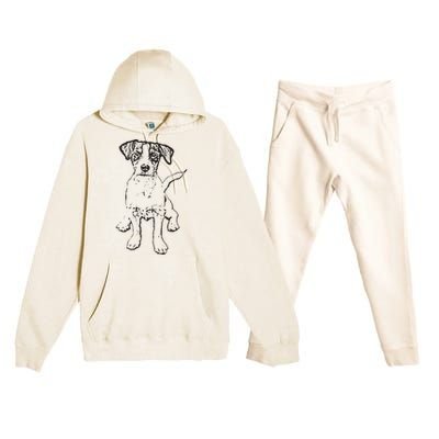 Jack Russell Terrier Gift For Dog Mom Dad Premium Hooded Sweatsuit Set