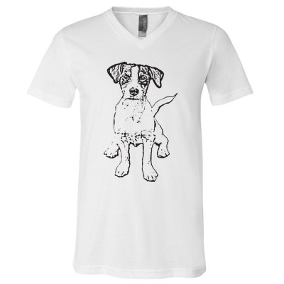 Jack Russell Terrier Gift For Dog Mom Dad V-Neck T-Shirt