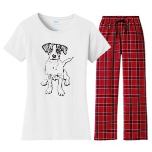 Jack Russell Terrier Gift For Dog Mom Dad Women's Flannel Pajama Set