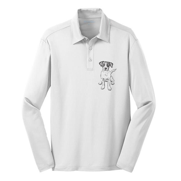 Jack Russell Terrier Gift For Dog Mom Dad Silk Touch Performance Long Sleeve Polo