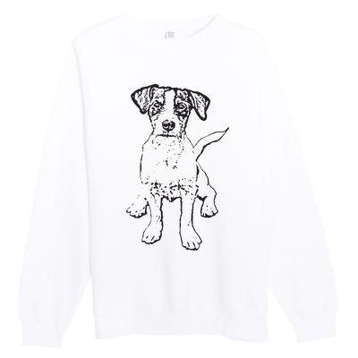 Jack Russell Terrier Gift For Dog Mom Dad Premium Crewneck Sweatshirt