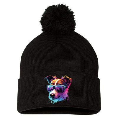 Jack Russell Terrier Dogs Jack Russell Terriers Pom Pom 12in Knit Beanie