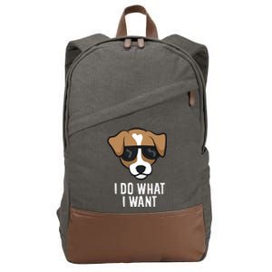 Jack Russell Terrier I Do What I Want Jack Russell Cotton Canvas Backpack