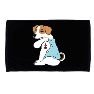 Jack Russell Terrier I Love Dad Funny Dog Microfiber Hand Towel