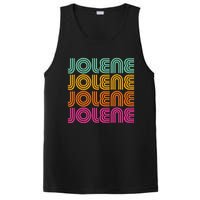 Jolene Retro Vintage 70s 80s Rainbow Pink Song Sunset Name PosiCharge Competitor Tank